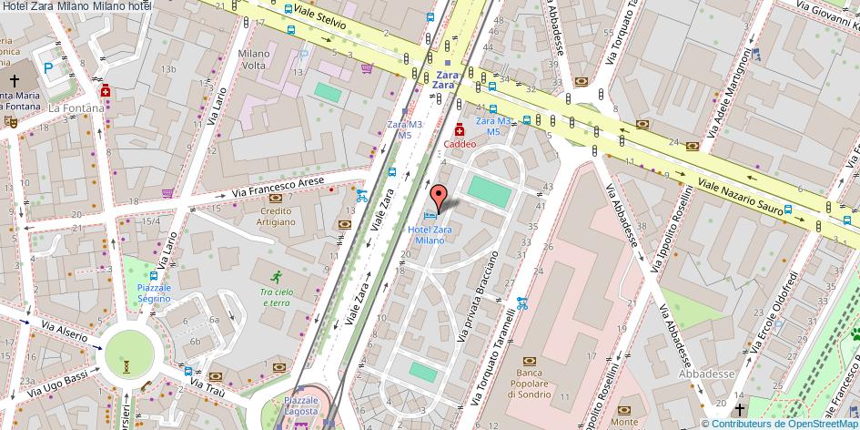 Mappa Hotel Zara Milano hotel Milano