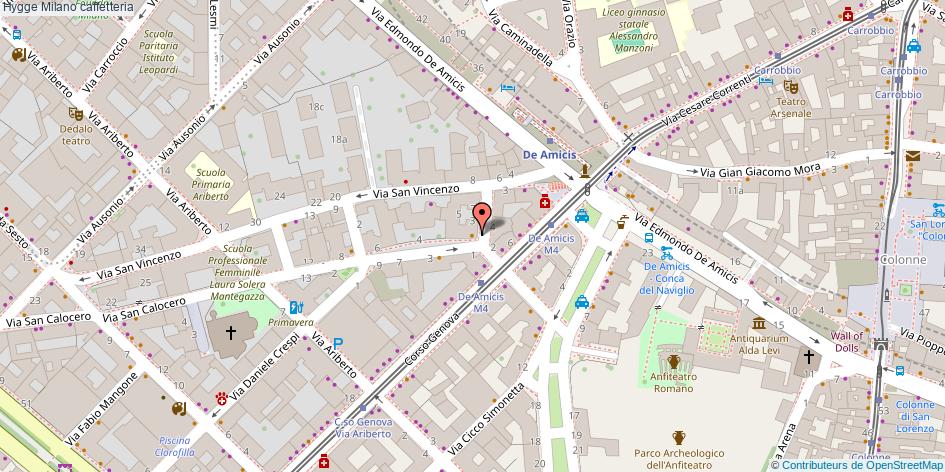 Mappa Hygge caffetteria Milano