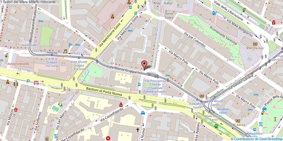 Mappa I Tesori del Mare ristorante Milano
