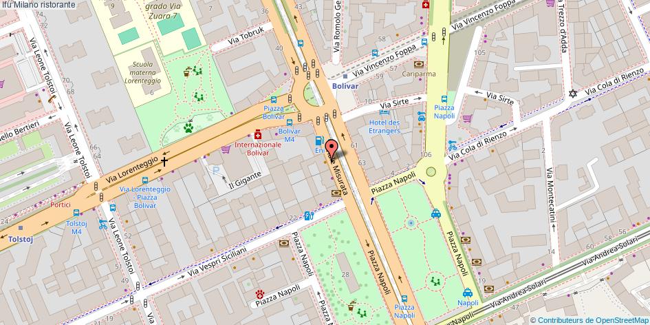 Mappa Ifu ristorante Milano