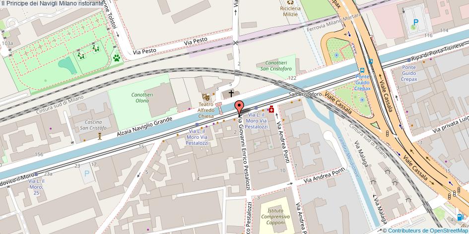 Mappa II Principe dei Navigli ristorante Milano