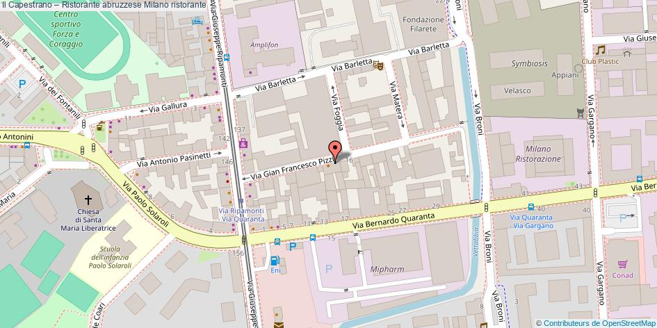 Mappa Il Capestrano – Ristorante abruzzese ristorante Milano