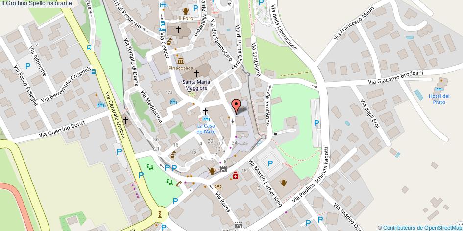 Mappa Il Grottino ristorante Spello