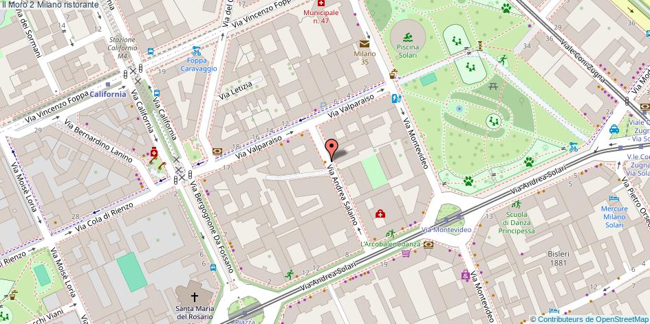 Mappa Il Moro 2 ristorante Milano