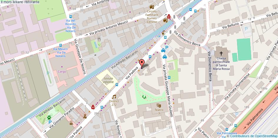 Mappa Il moro ristorante Milano