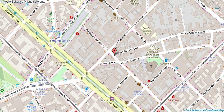 Mappa Il Mosto Selvatico ristorante Milano