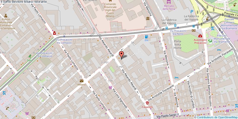 Mappa Il Santo Bevitore ristorante Milano