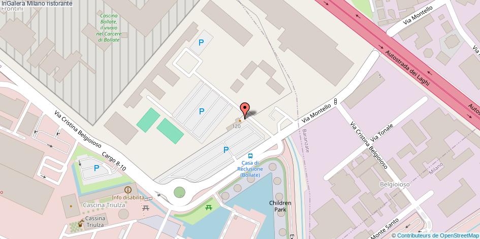 Mappa InGalera ristorante Milano