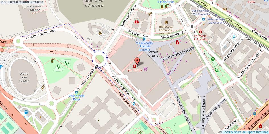 Mappa Iper Farma farmacia Milano