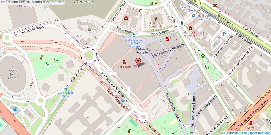 Mappa Iper Milano Portello supermercato Milano