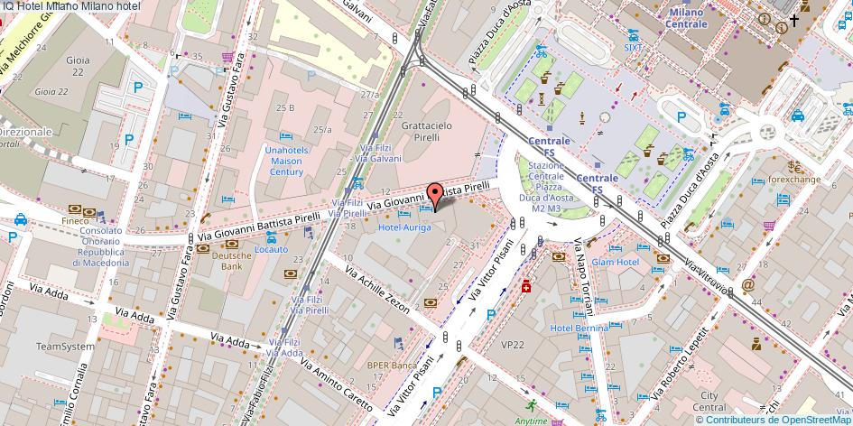 Mappa IQ Hotel Milano hotel Milano