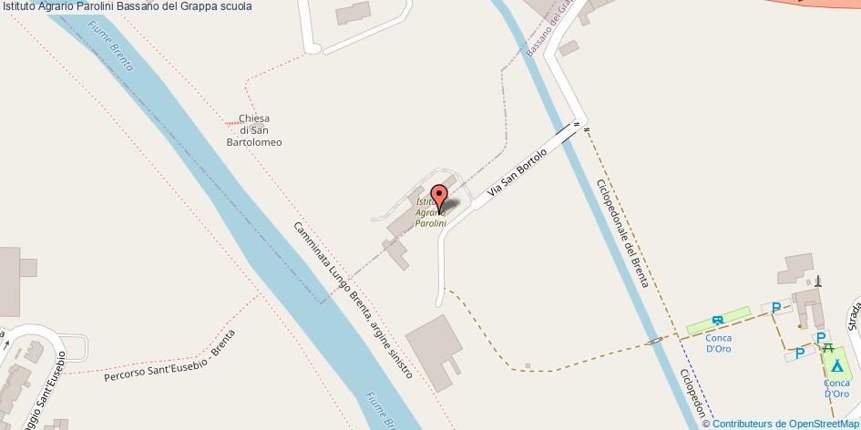 Mappa Istituto Agrario Parolini scuola Bassano del Grappa