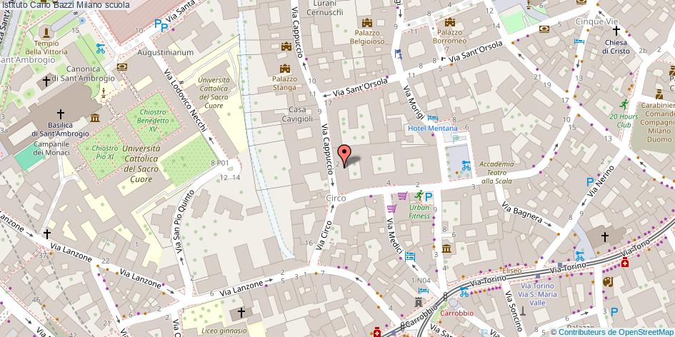 Mappa Istituto Carlo Bazzi scuola Milano