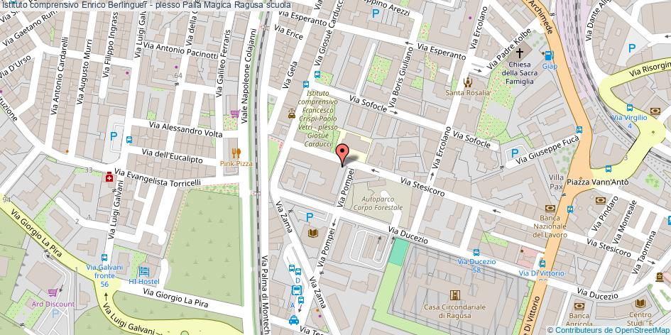 Mappa Istituto comprensivo Enrico Berlinguer - plesso Palla Magica scuola Ragusa