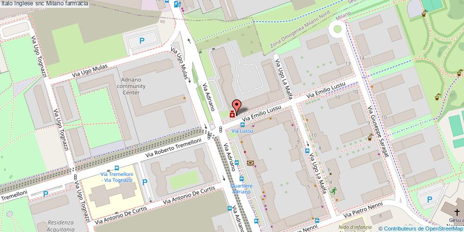 Mappa Italo Inglese snc farmacia Milano