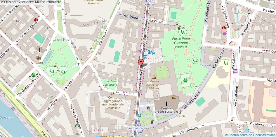 Mappa IYI fusion experience ristorante Milano