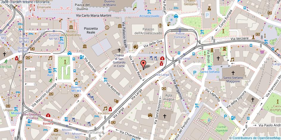 Mappa Jade Garden ristorante Milano