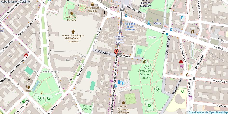Mappa Kobe ristorante Milano
