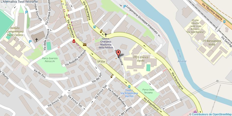 Mappa L’Alternativa ristorante Tivoli