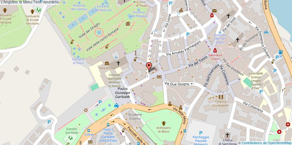 Mappa L'Angolino di Mirko ristorante Tivoli