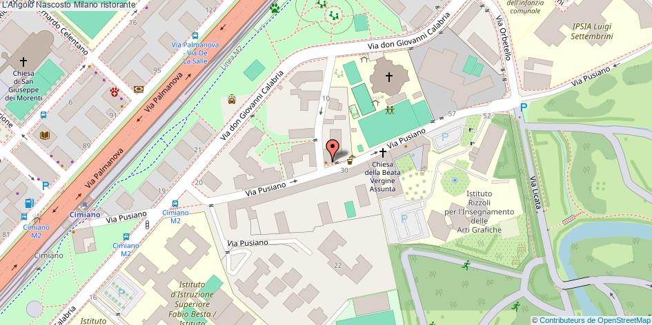 Mappa L'Angolo Nascosto ristorante Milano