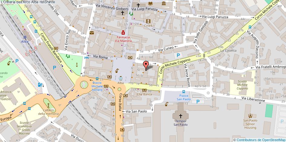 Mappa L'Osteria dell'Arco ristorante Alba