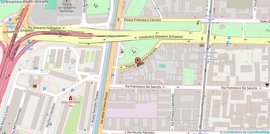 Mappa La Brioschina ristorante Milano