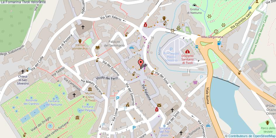 Mappa La Fornarina ristorante Tivoli