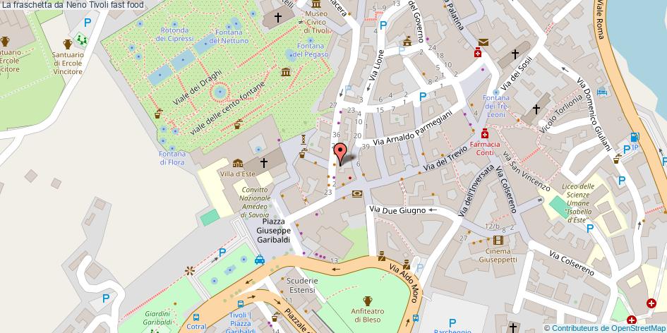 Mappa La fraschetta da Neno fast food Tivoli