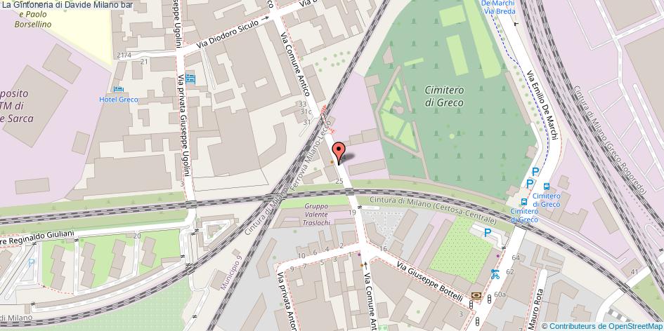 Mappa La Gintoneria di Davide bar Milano