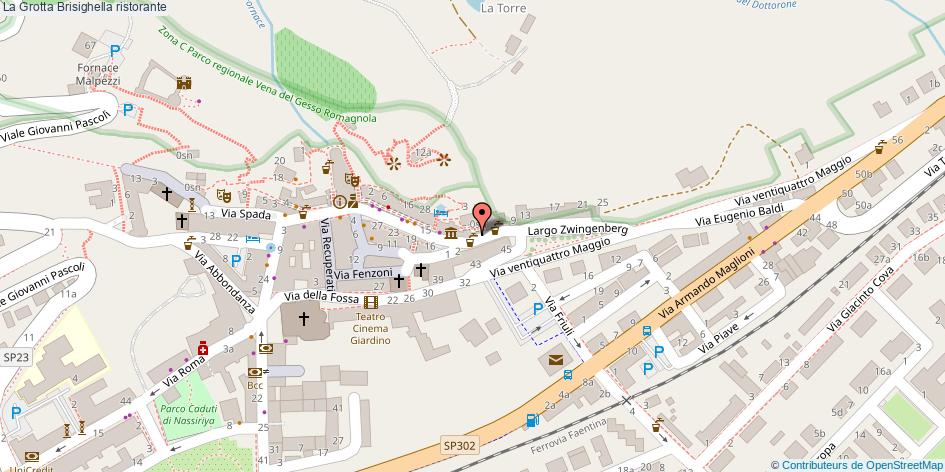 Mappa La Grotta ristorante Brisighella