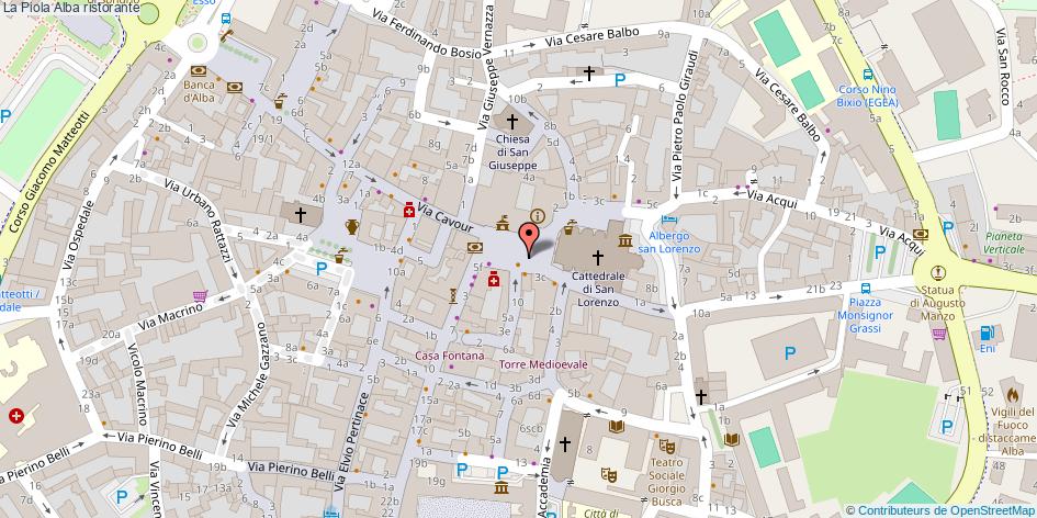 Mappa La Piola ristorante Alba