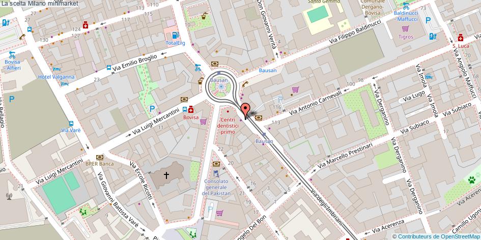 Mappa La scelta minimarket Milano