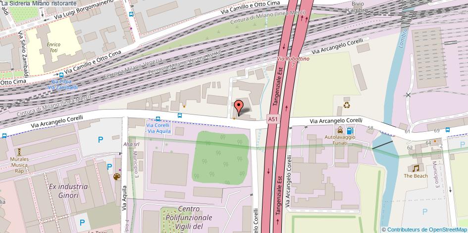 Mappa La Sidreria ristorante Milano