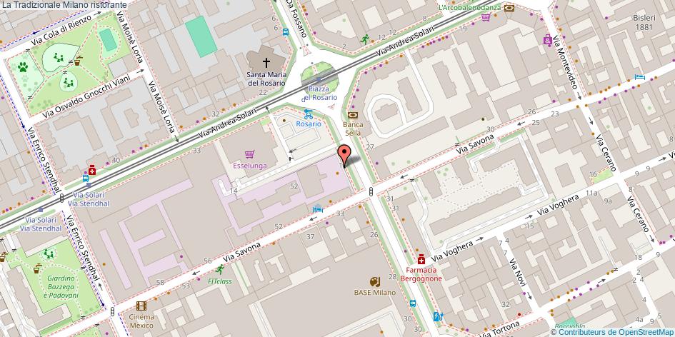 Mappa La Tradizionale ristorante Milano