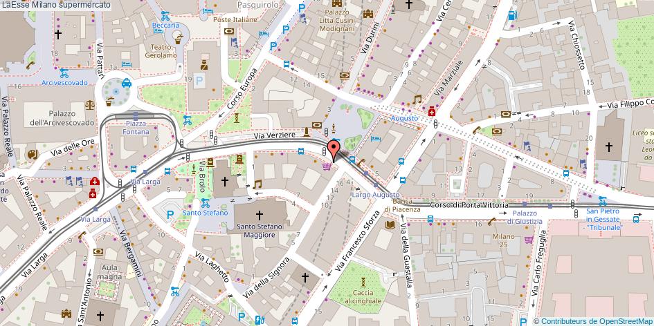 Mappa LaEsse supermercato Milano