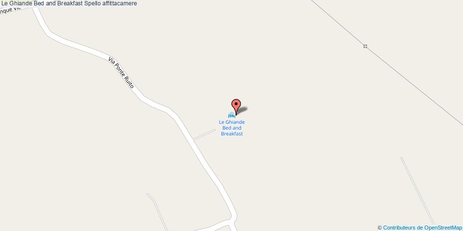 Mappa Le Ghiande Bed and Breakfast affittacamere Spello