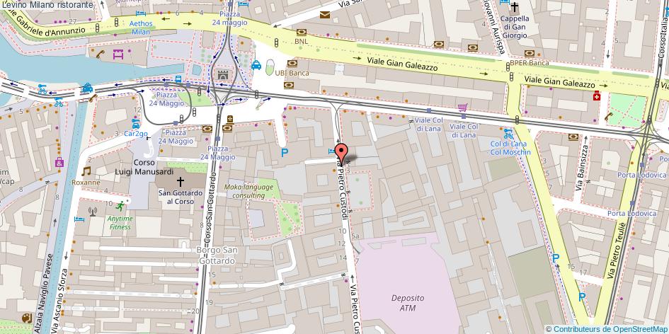 Mappa Levino ristorante Milano