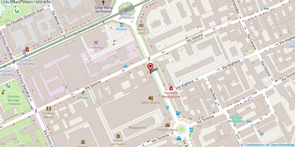 Mappa Linfa Milano ristorante Milano