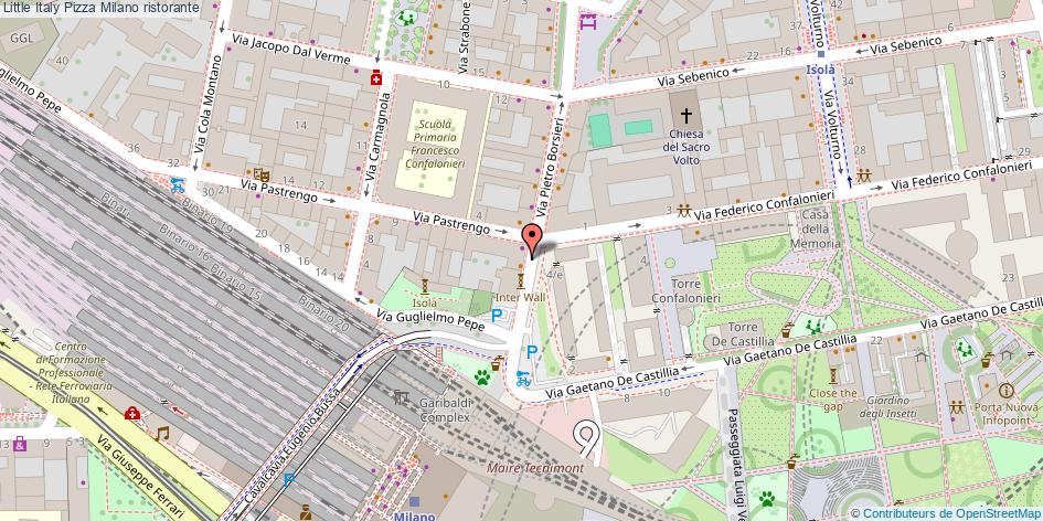 Mappa Little Italy Pizza ristorante Milano