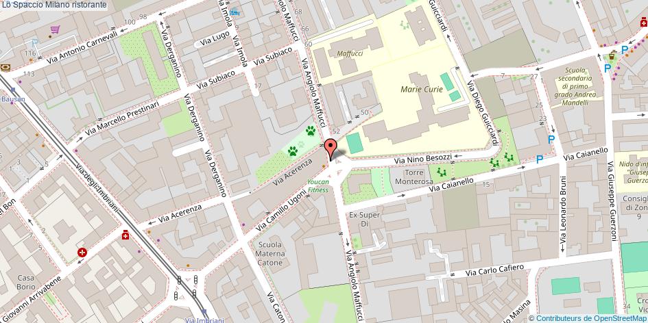 Mappa Lo Spaccio ristorante Milano
