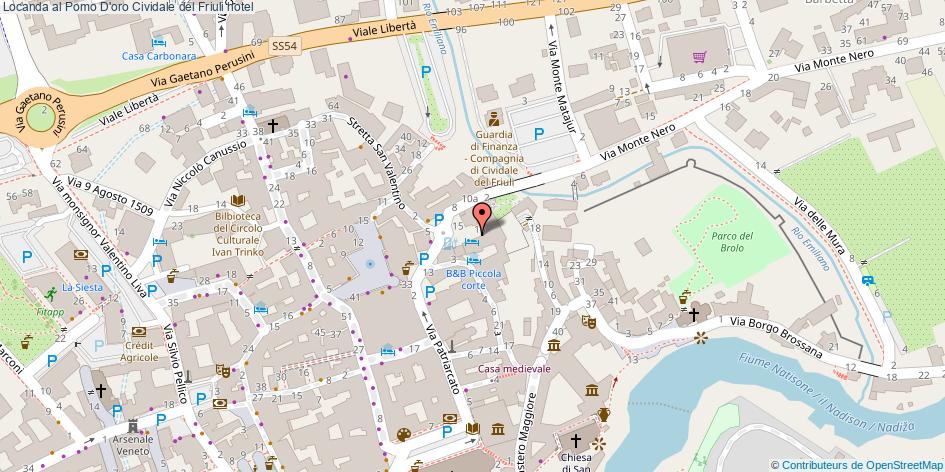 Mappa Locanda al Pomo D'oro hotel Cividale del Friuli