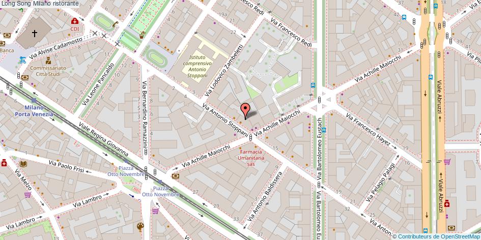 Mappa Long Song ristorante Milano
