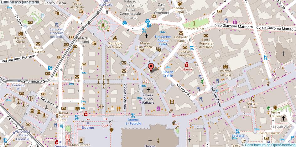 Mappa Luini panetteria Milano