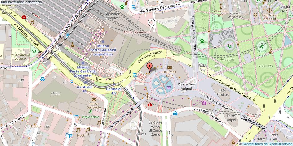Mappa Macha caffetteria Milano