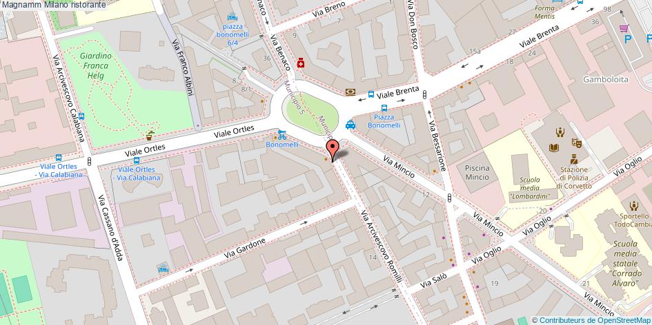Mappa Magnamm ristorante Milano