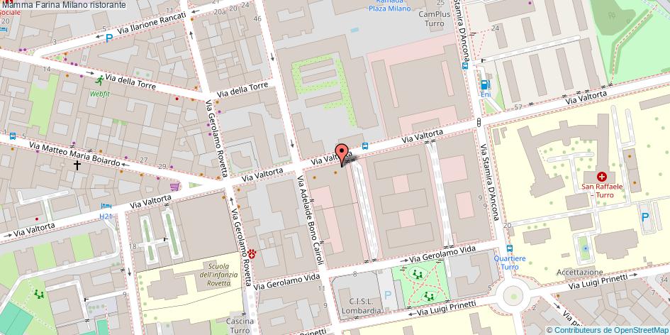 Mappa Mamma Farina ristorante Milano