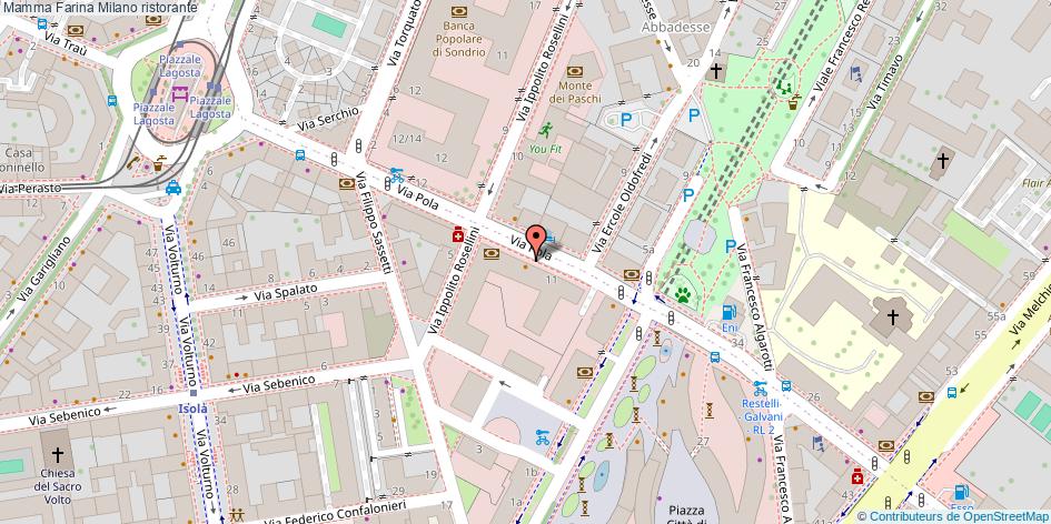 Mappa Mamma Farina ristorante Milano