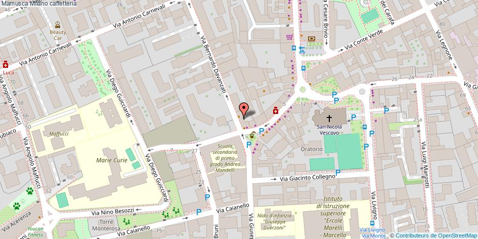 Mappa Mamusca caffetteria Milano