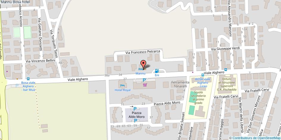Mappa Mannu hotel Bosa